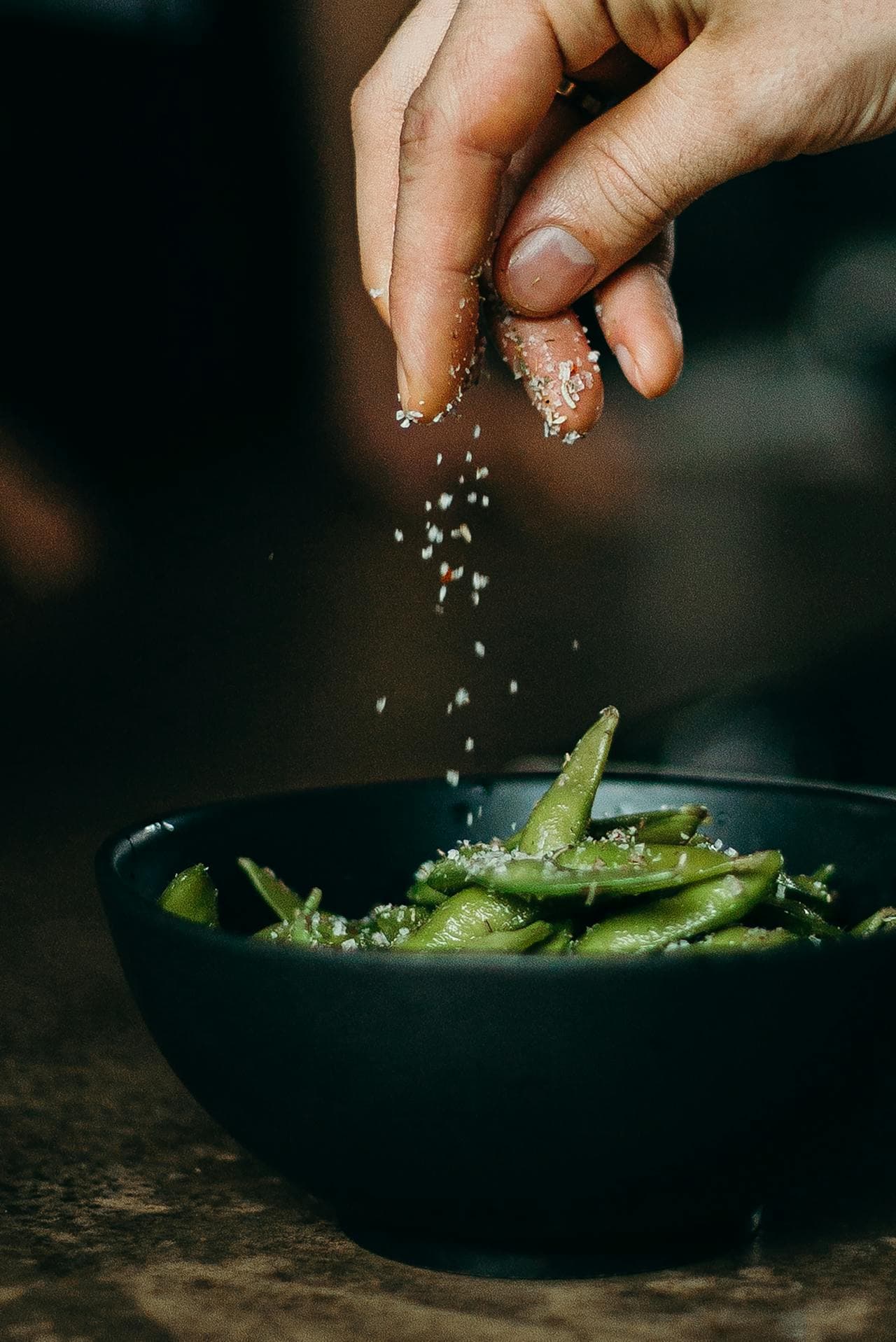 Chef plating a dish